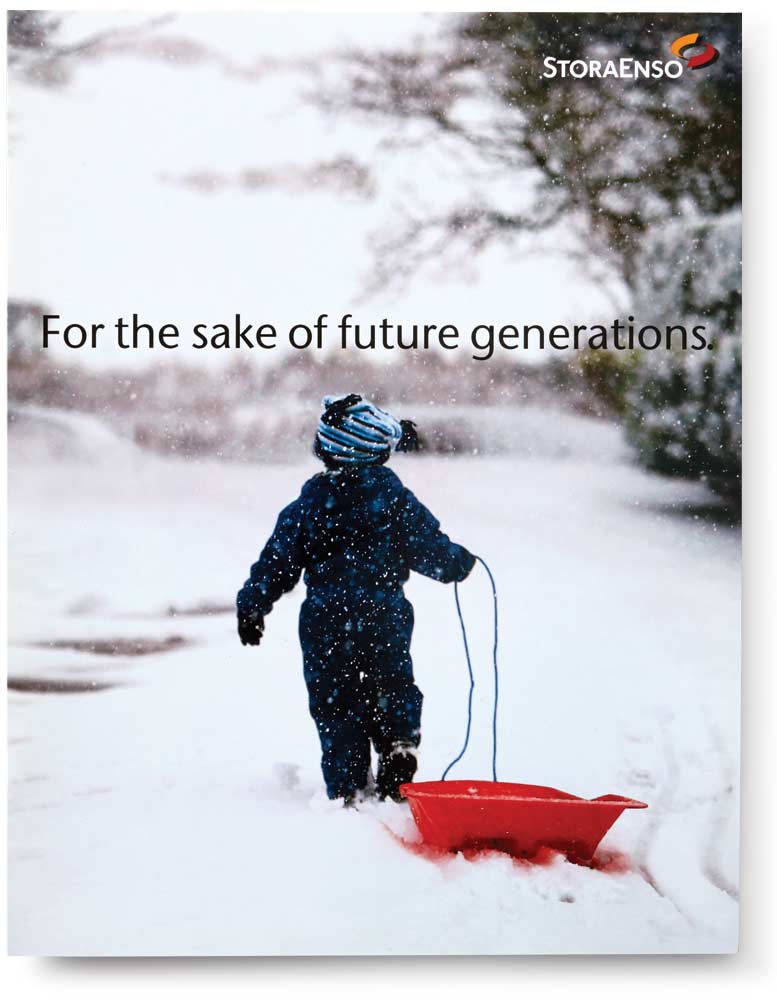 stora-enso-sustainability_brochure-cover.jpg Art Direction by: Bart Crosby, Crosby Associates